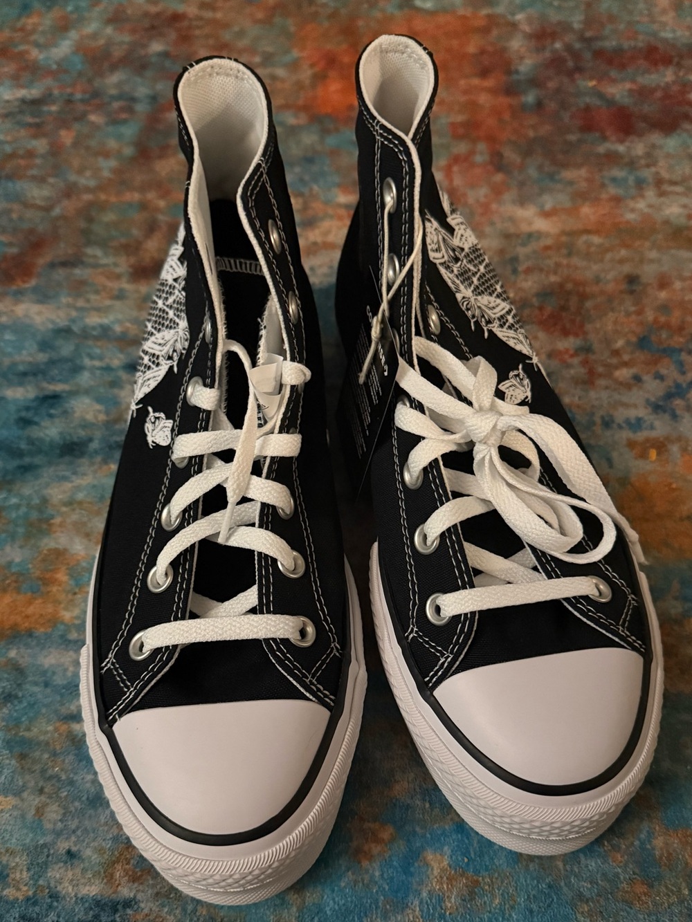 Converse Black High-Top Platform Sneakers - Picture 5 of 8